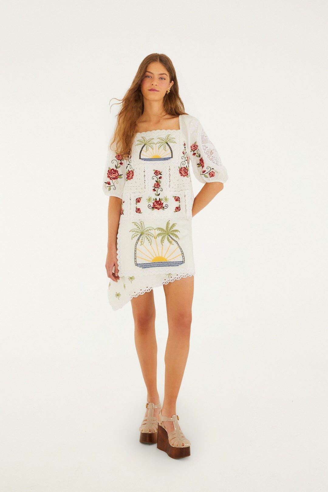 Off-White Tropi Scarf Embroidered  Blouse