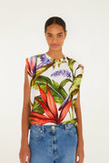 Sand Florart  Tshirt Blouse