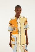 Multicolor Rio Souvenir Mixed Scarf Shirt