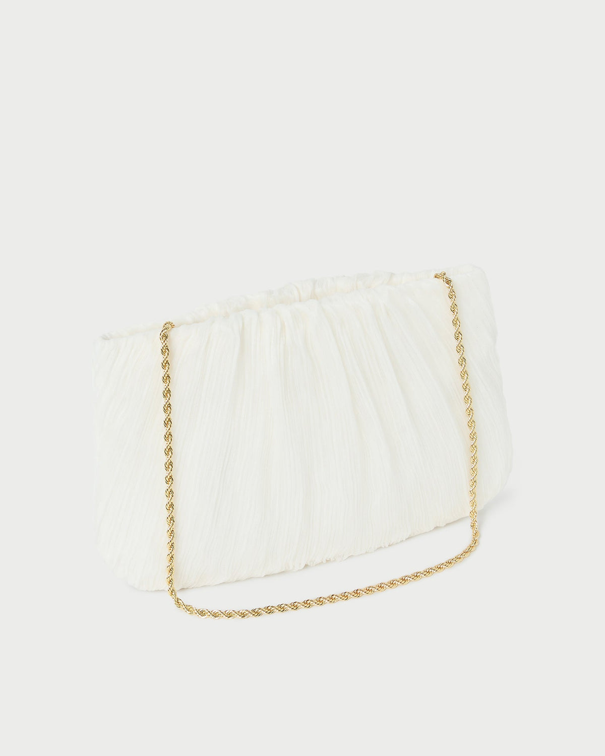 Brit Pearl Flat Pleated Clutch