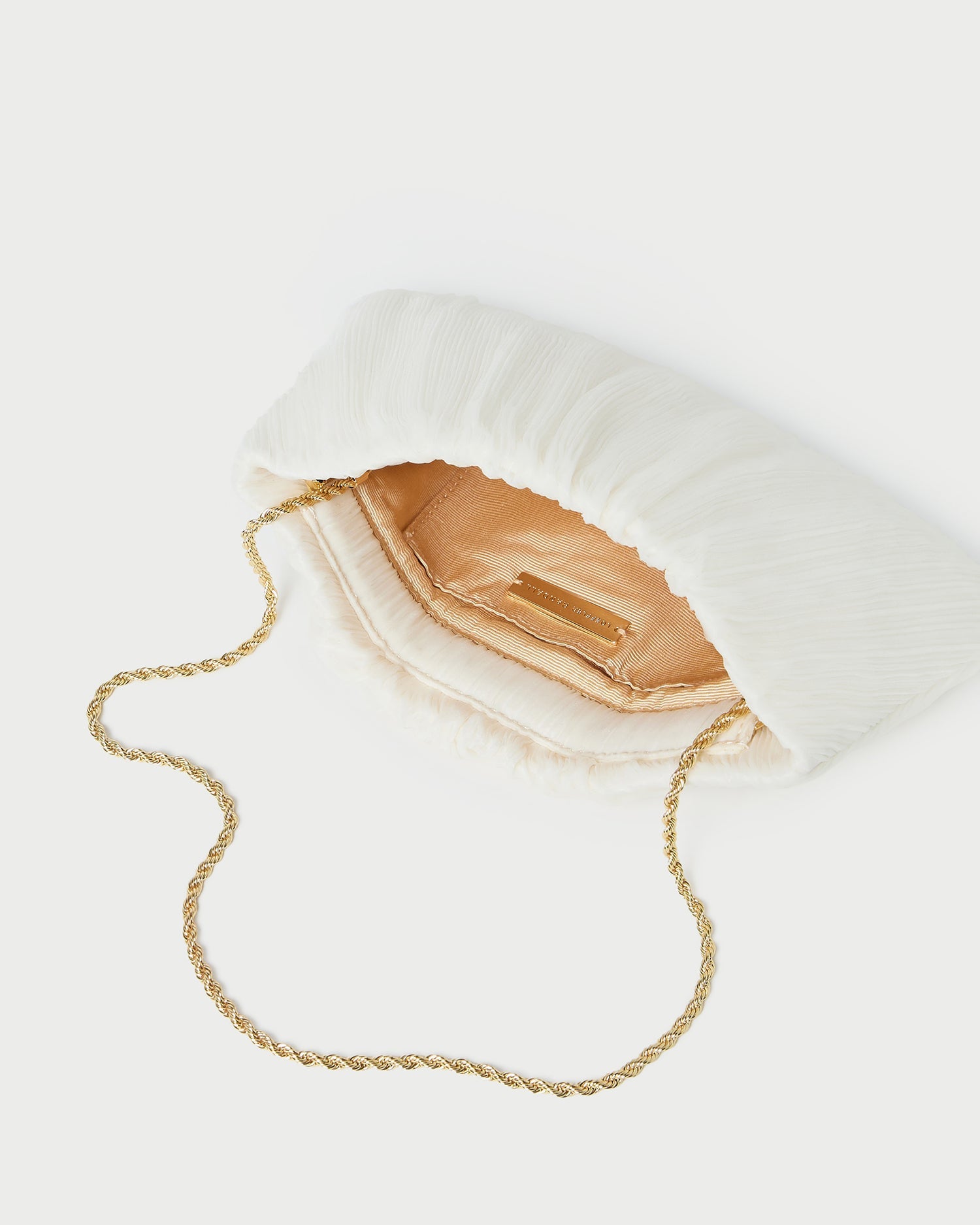Brit Pearl Flat Pleated Clutch