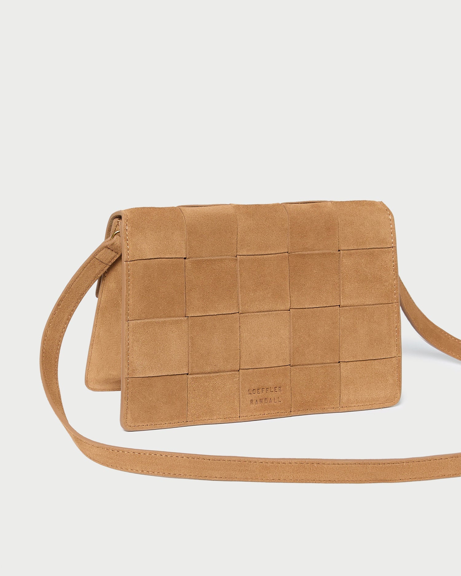 Delphine Toffee Suede Shoulder Bag