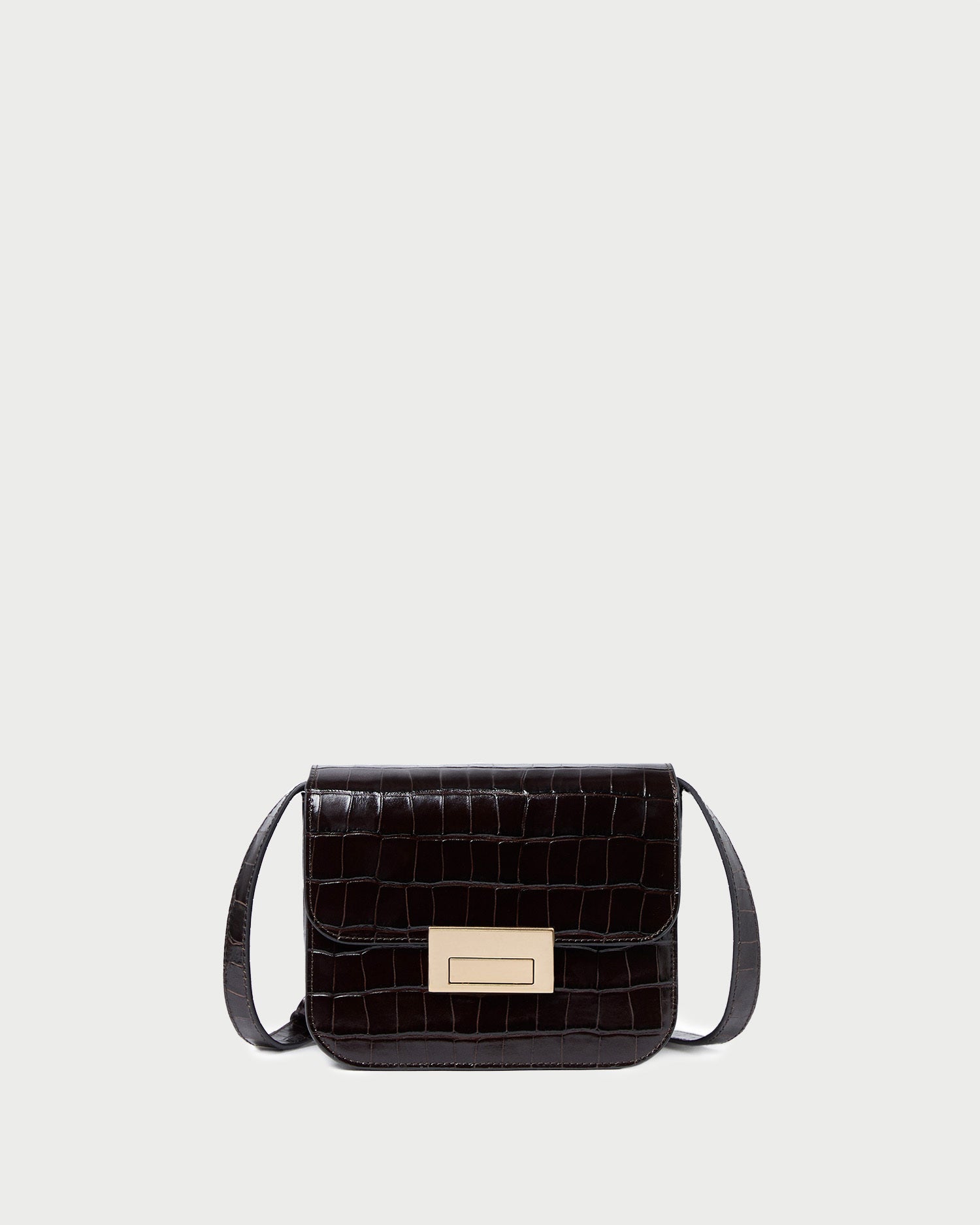 Desi Crocodile Leather Crossbody