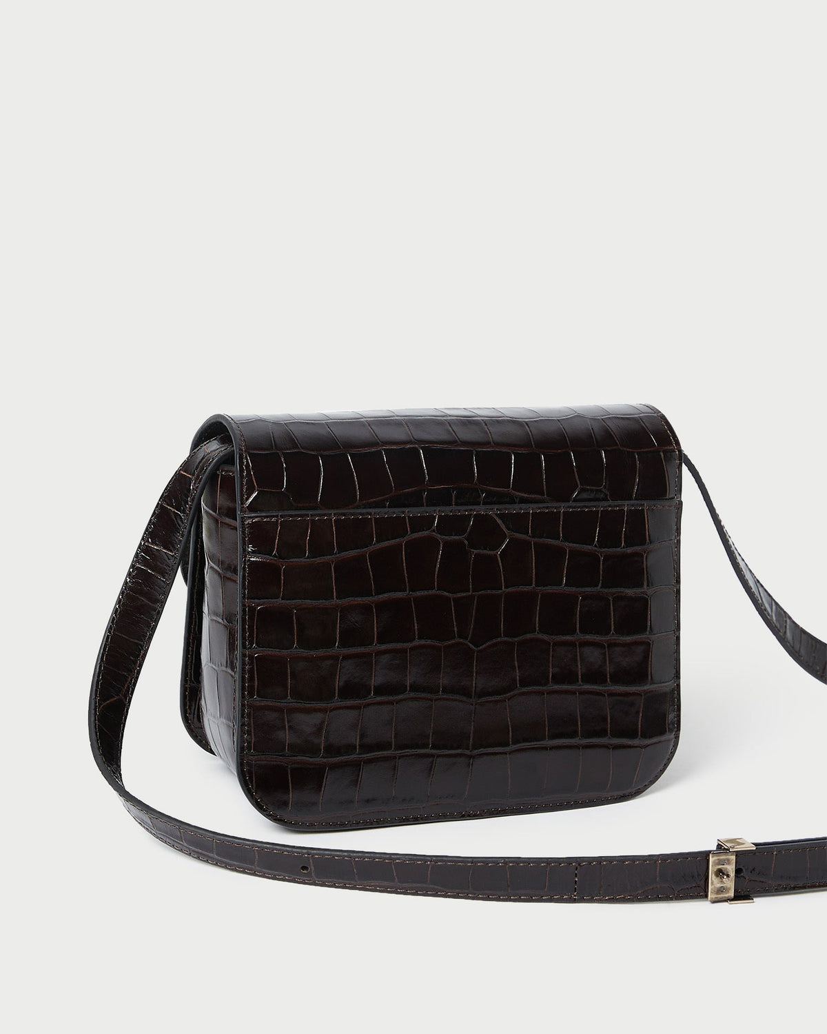 Desi Crocodile Leather Crossbody