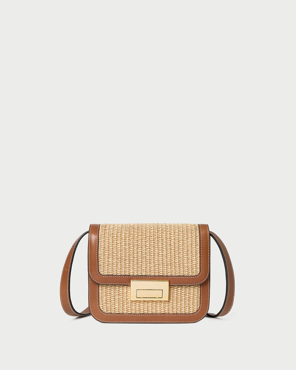 Desi Natural/Cacao Straw Crossbody