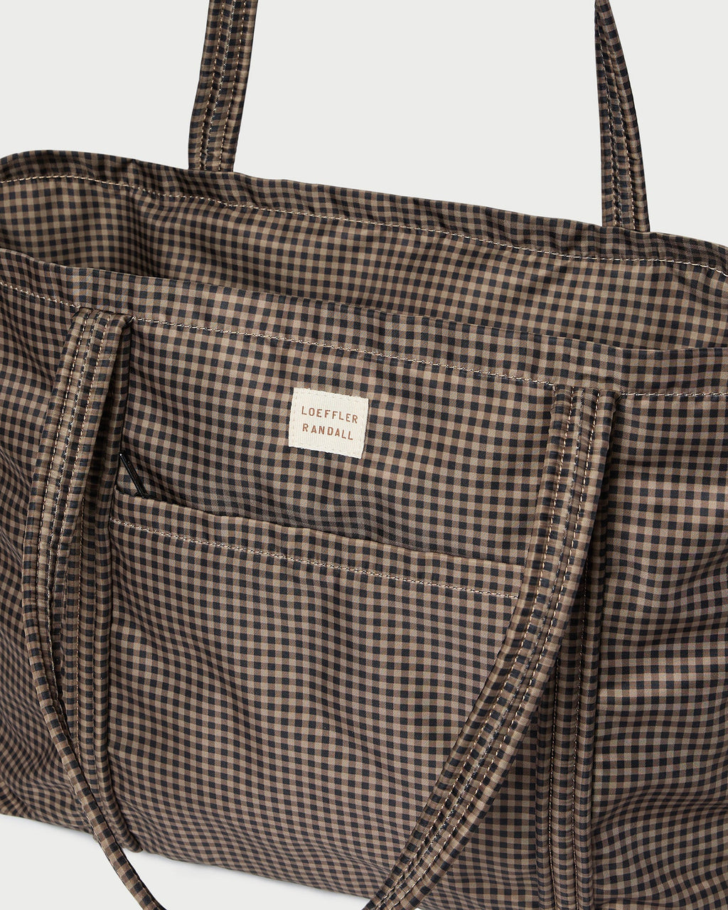 Dina Brown/Black Check Travel Tote