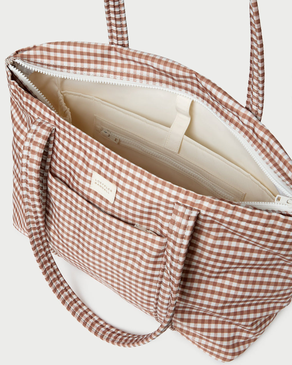 Mira Brown Gingham Everyday Tote