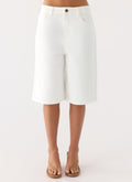 Orleans Denim Jorts - White