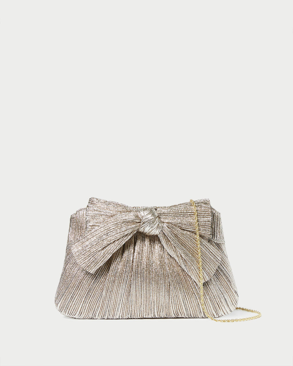 Rayne Champagne Bow Clutch