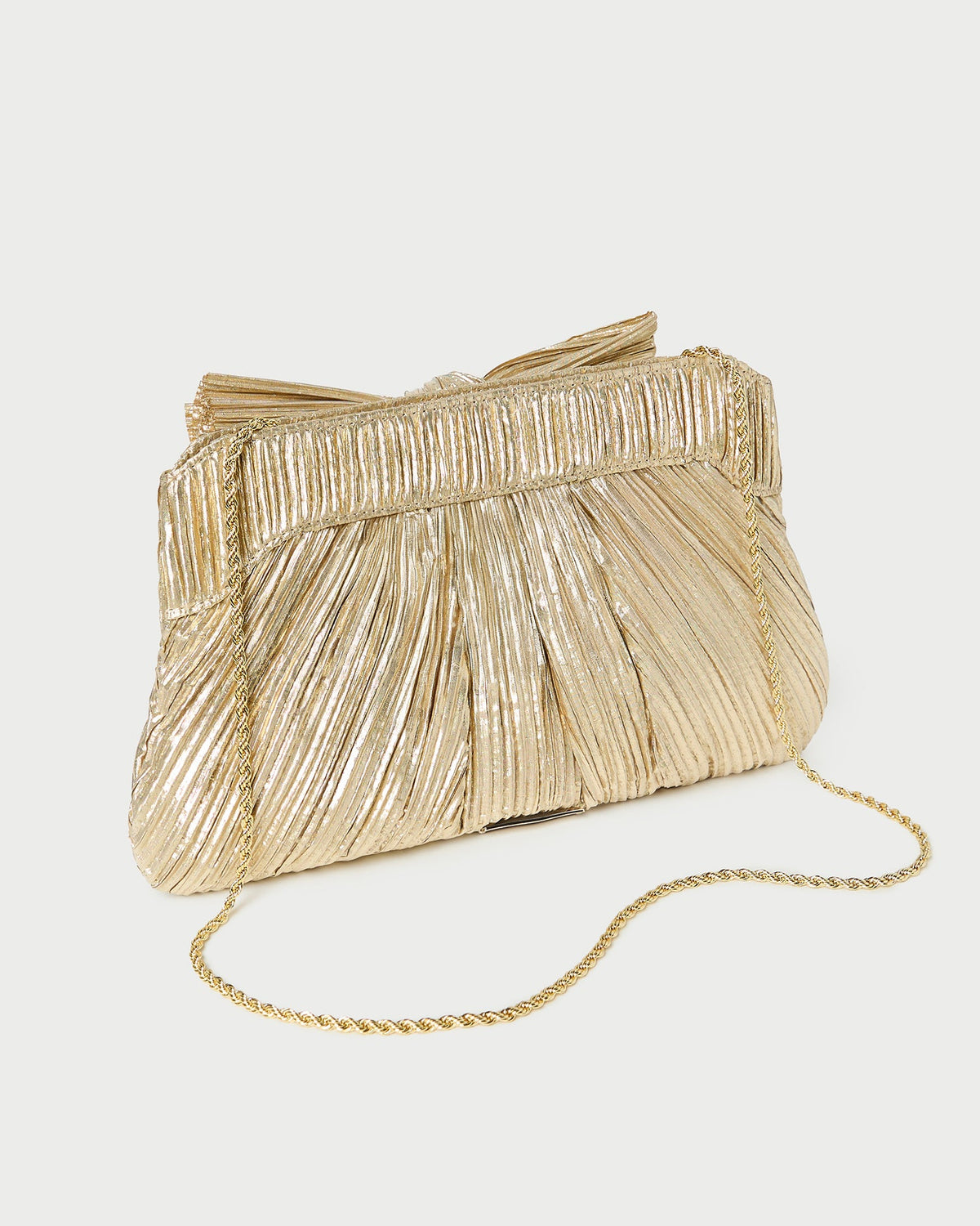 Rayne Gold Bow Clutch