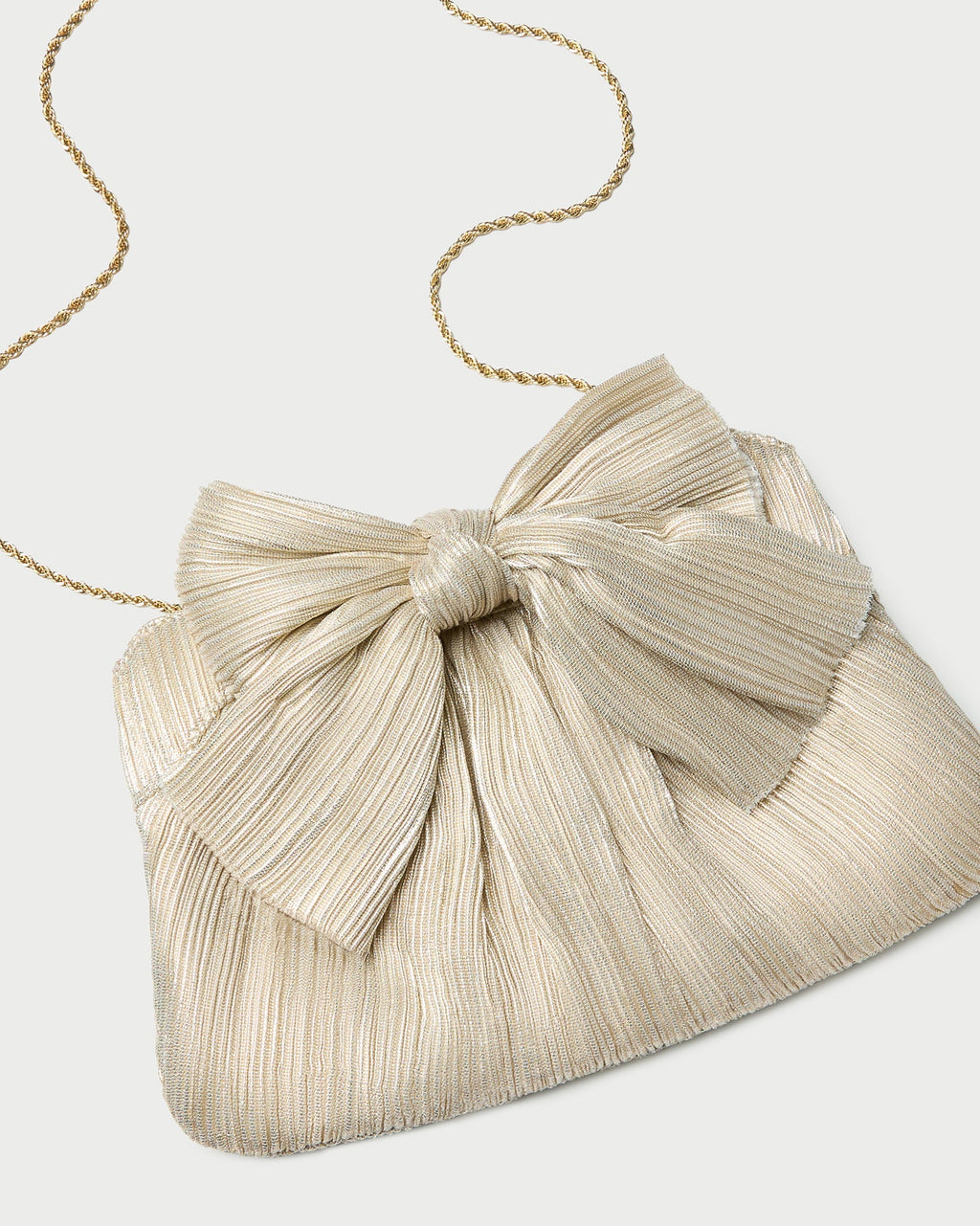 Rayne Platinum Bow Clutch