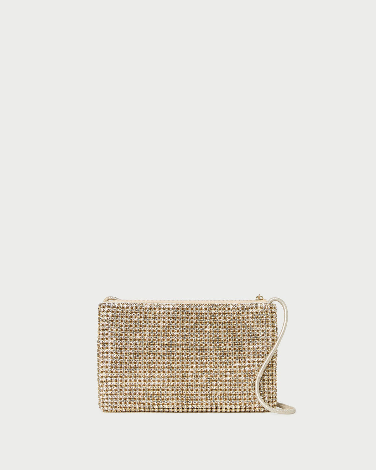 Yara Gold Diamanté Flat Clutch