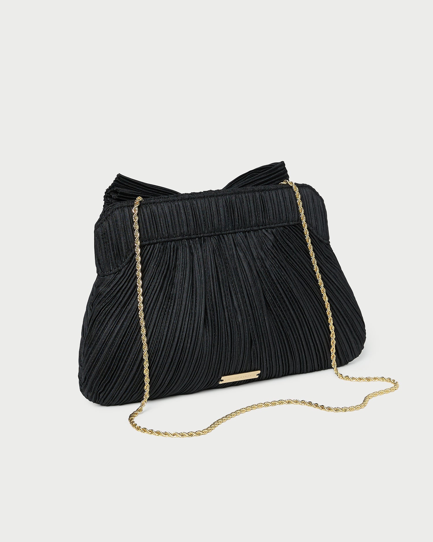 Rayne Black Bow Clutch