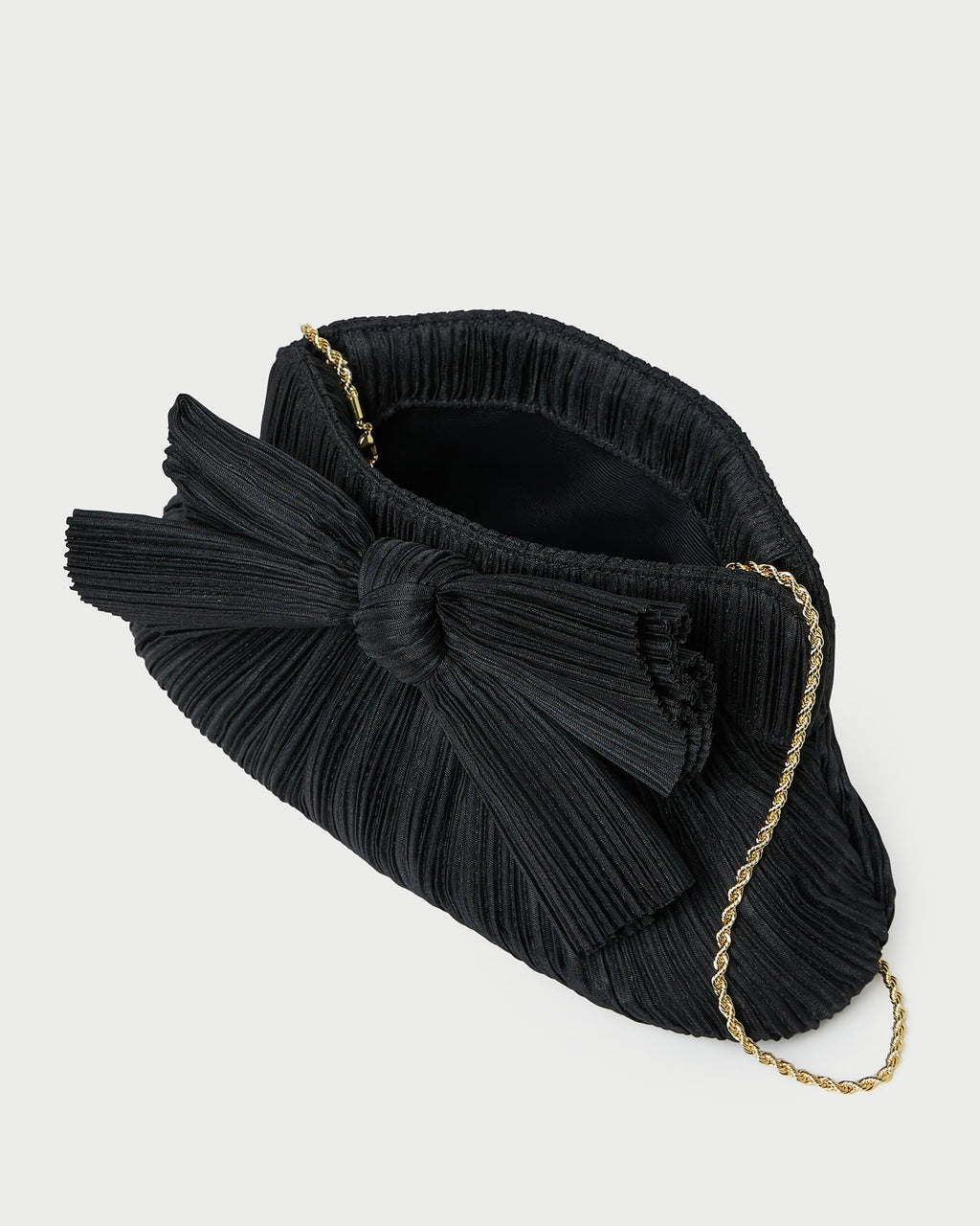 Rayne Black Bow Clutch