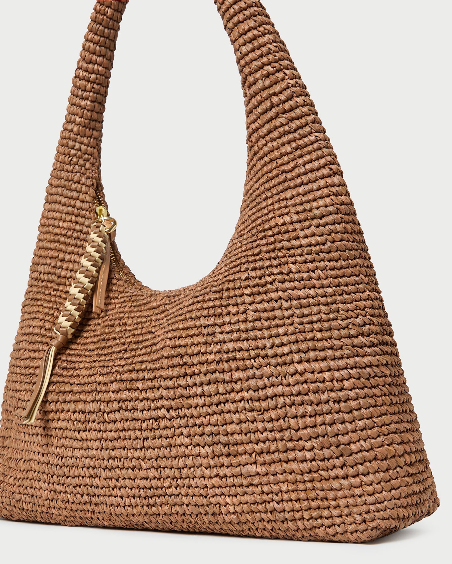 Willow Brown Woven Hobo Bag